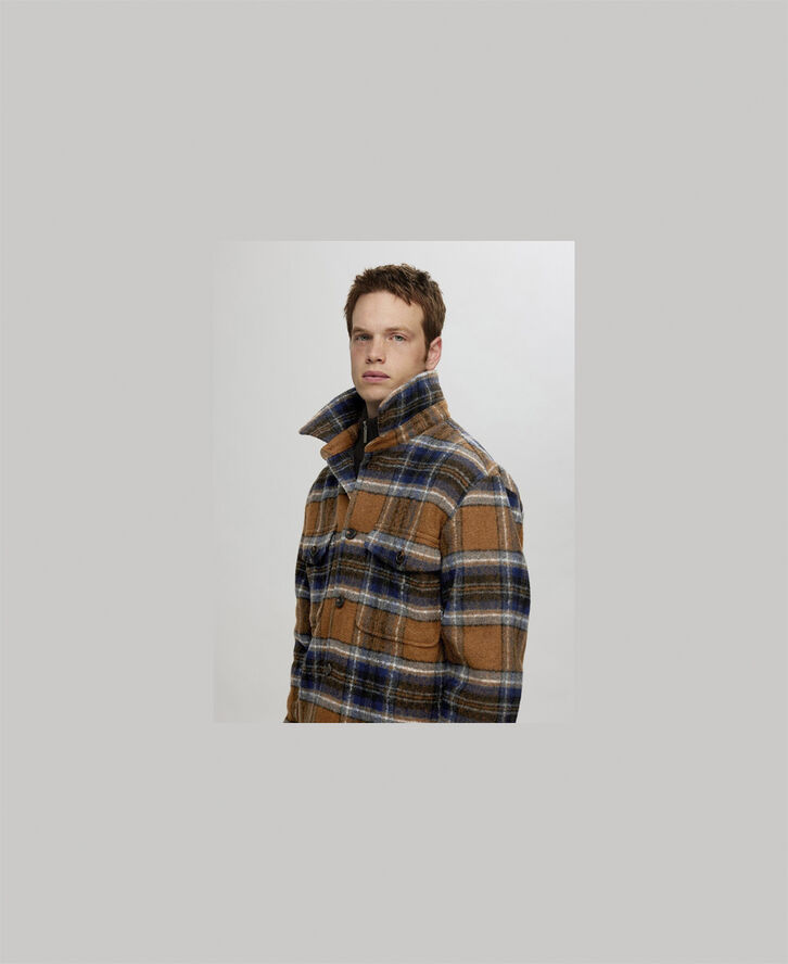 Selected Homme SLHARCHIVE OVERSHIRT NOOS Wood thrush/white/blue