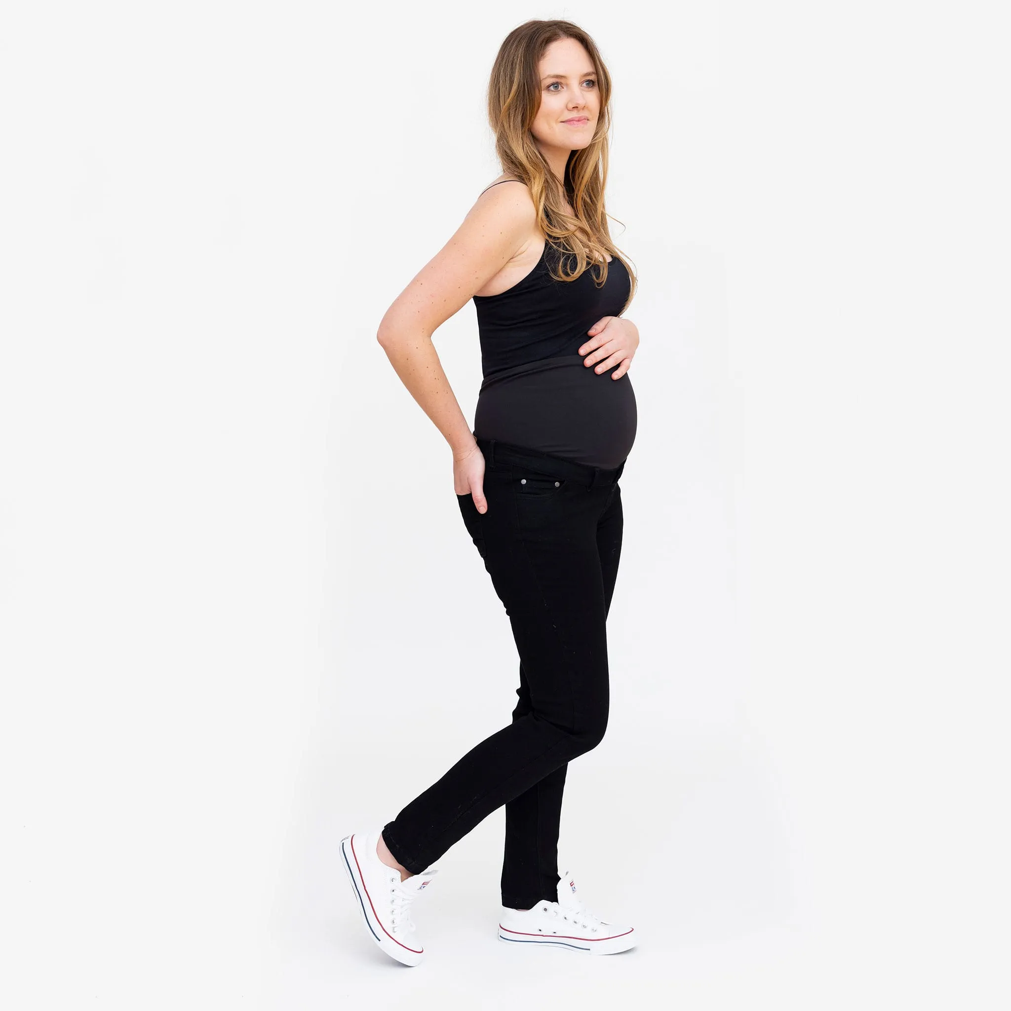Bella Maternité Jeans Maternité Noir