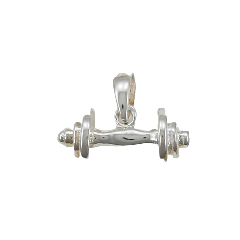 Pendentif haltère - Argent massif