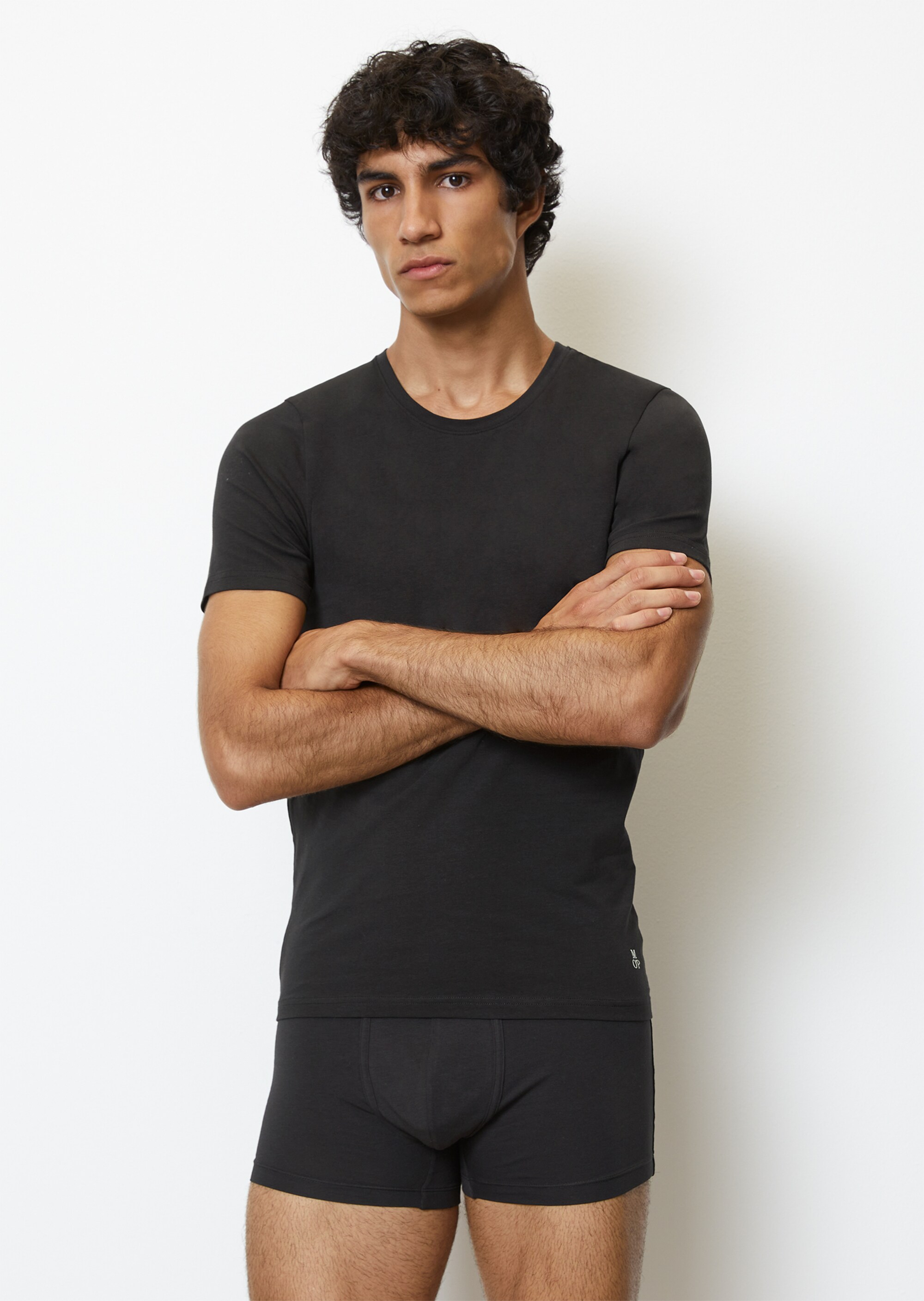 Lounge-T-Shirt mit Rundhalsausschnitt im 2er Set