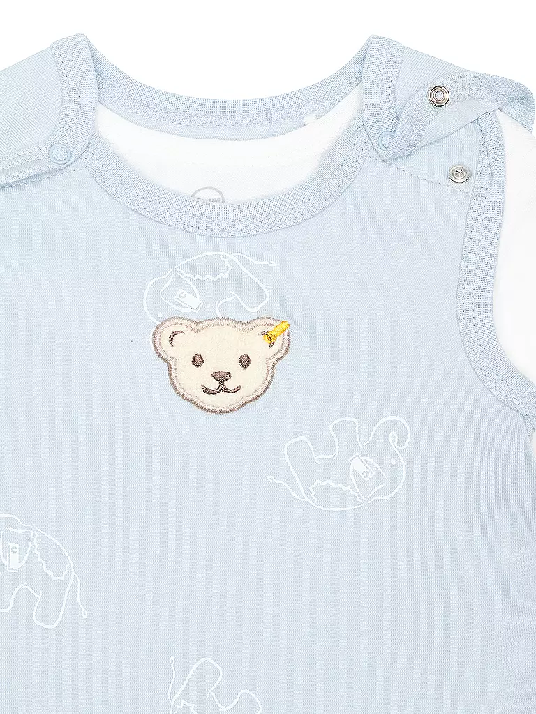 STEIFF Baby Set 2tlg Strampler und Langarmshirt  hellblau