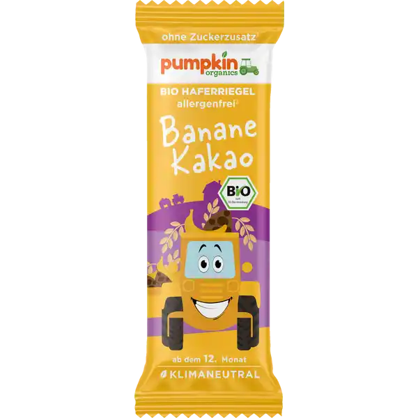 Bio Haferriegel mit Banane & Kakao