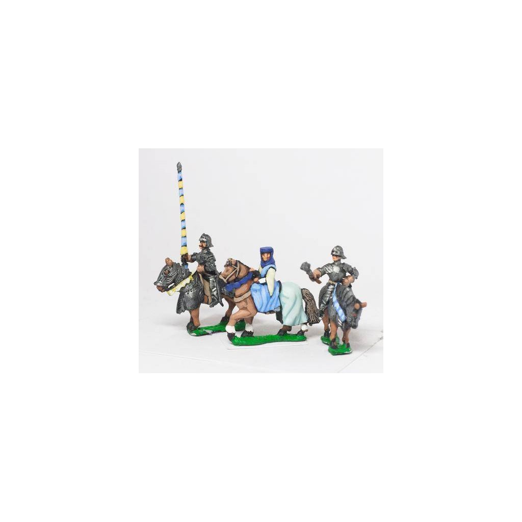 Command: Mounted Lady with two Bodyguards 1380-1450AD