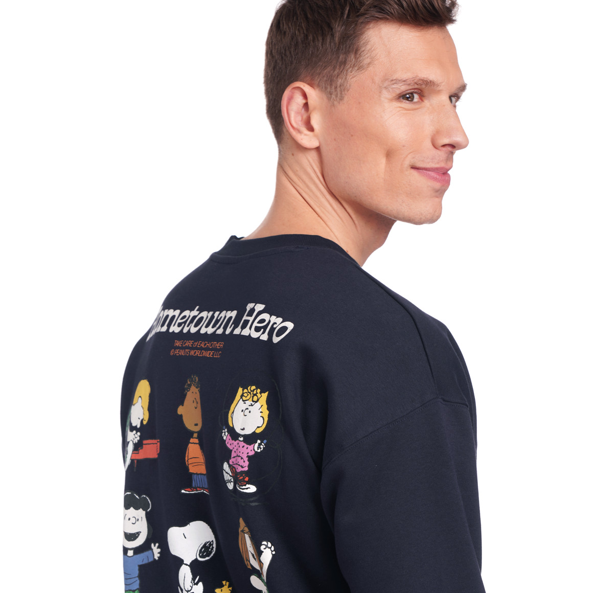 Jonas Nielsen Peanuts Sweatshirt mit Rückenprint dunkelblau