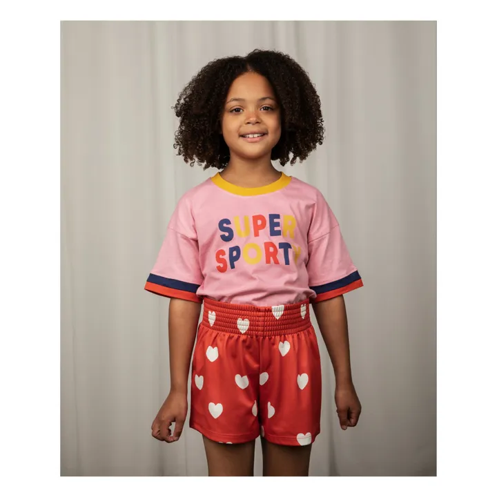 Mini Rodini T-Shirt Super Sporty Coton bio | Rose