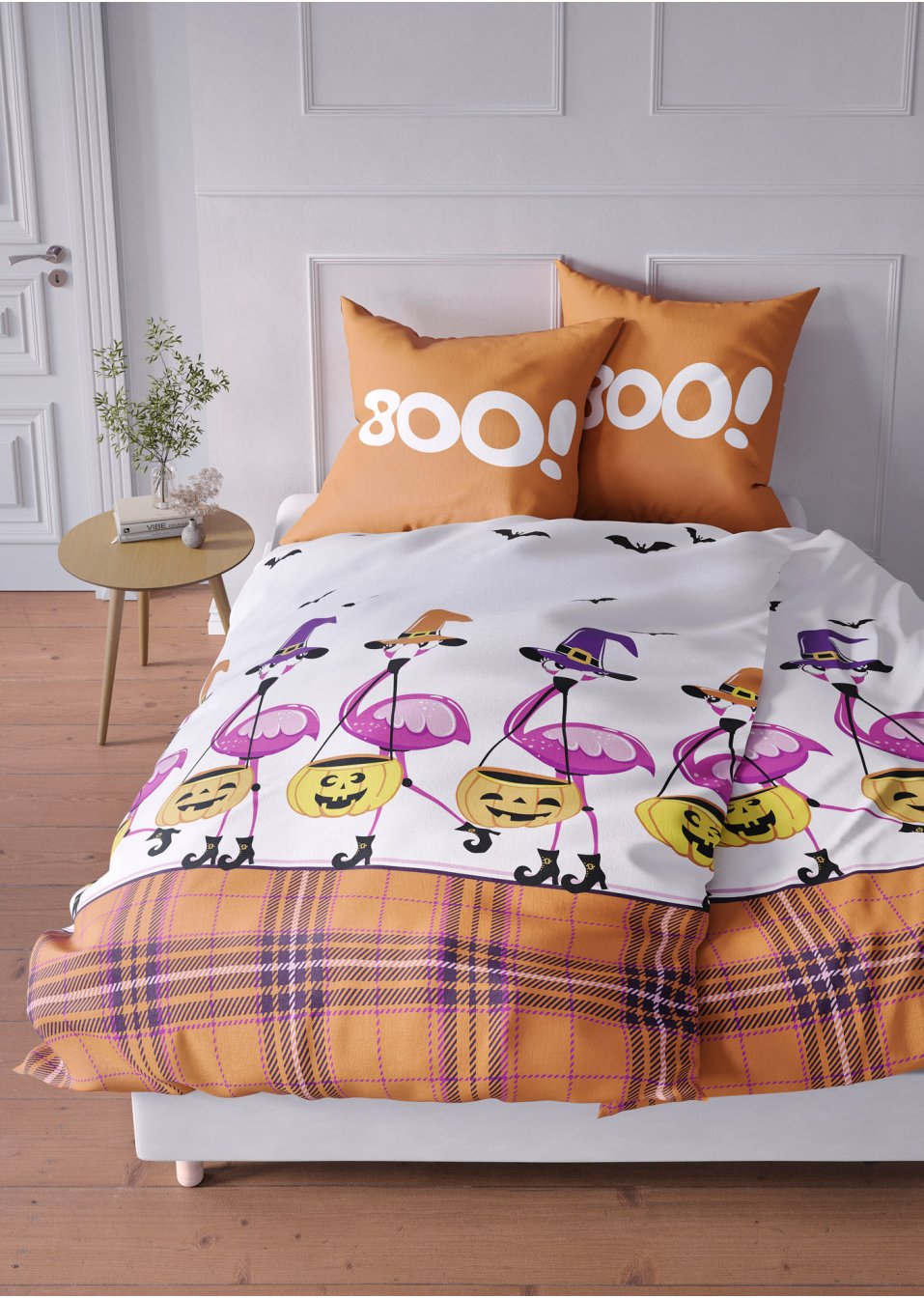 Parure de lit avec flamants roses
