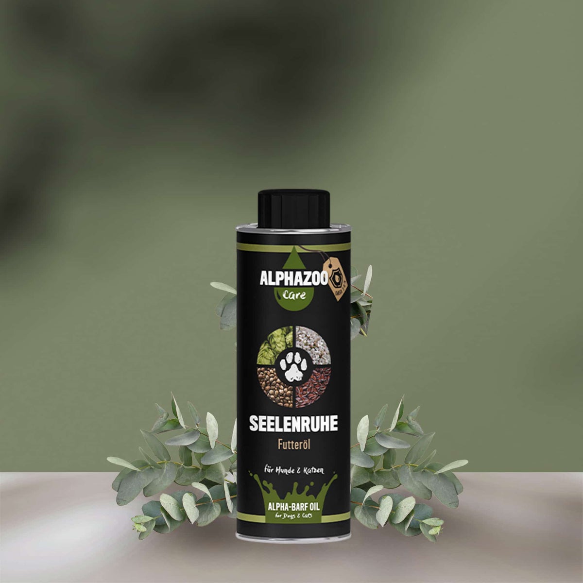 ALPHAZOO Calm Food Oil 250ml voor honden en katten | Nieuwe rust en ontspanning