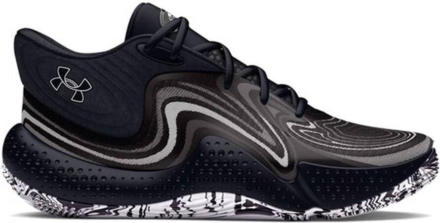 Under Armour Spawn 6 Mid Basketbalschoenen Zwart
