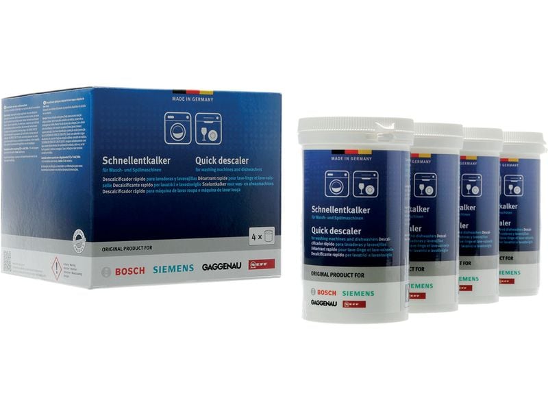 Siemens Entkalkungsmittel Schnellentkalker 4 x 250 g Entkalker für Wasch- und Spülmaschinen