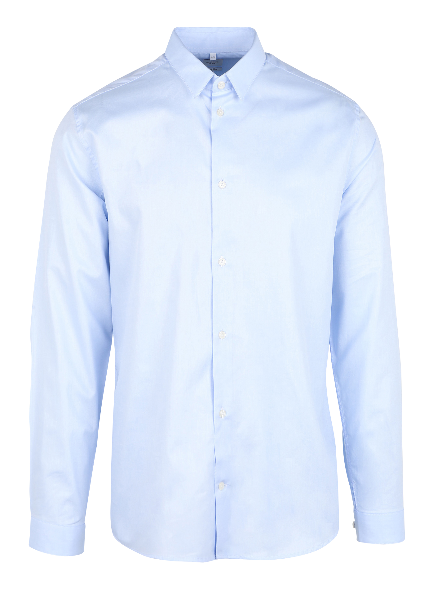 LAAVE - Chemise col classique slim-fit en coton | Bleu