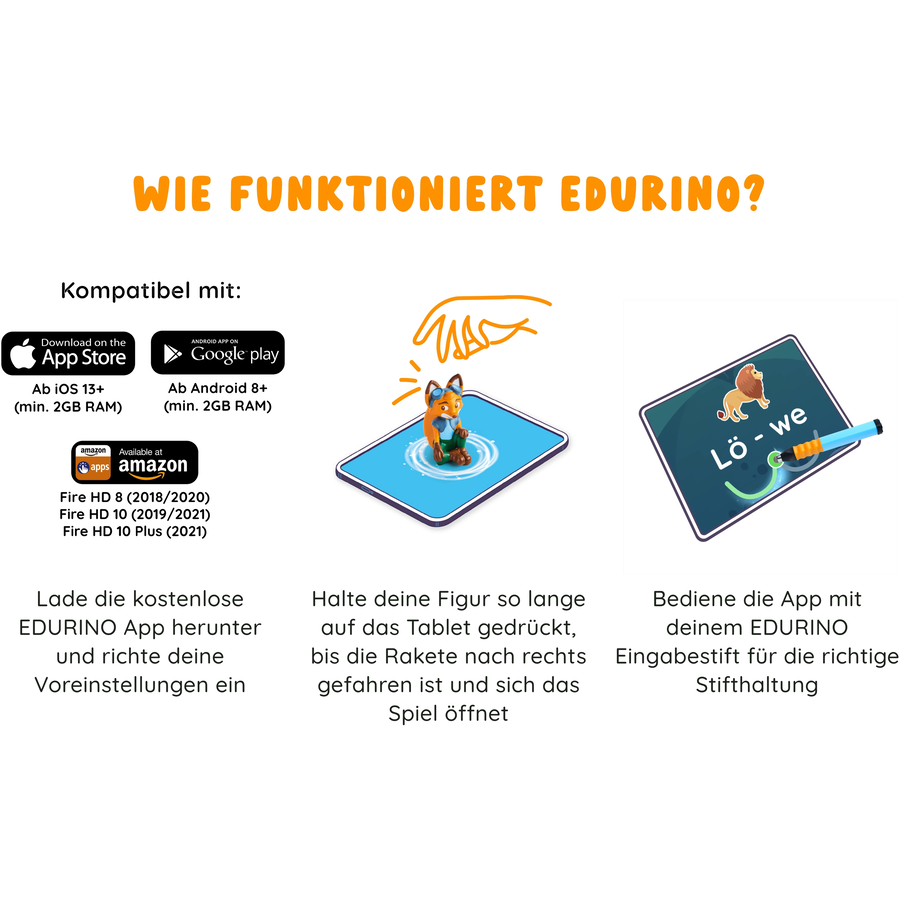 Edurino Lernspielzeug Lernfigur Edurino Starterset Mika - Erstes Lesen & Schreiben Mehrfarbig