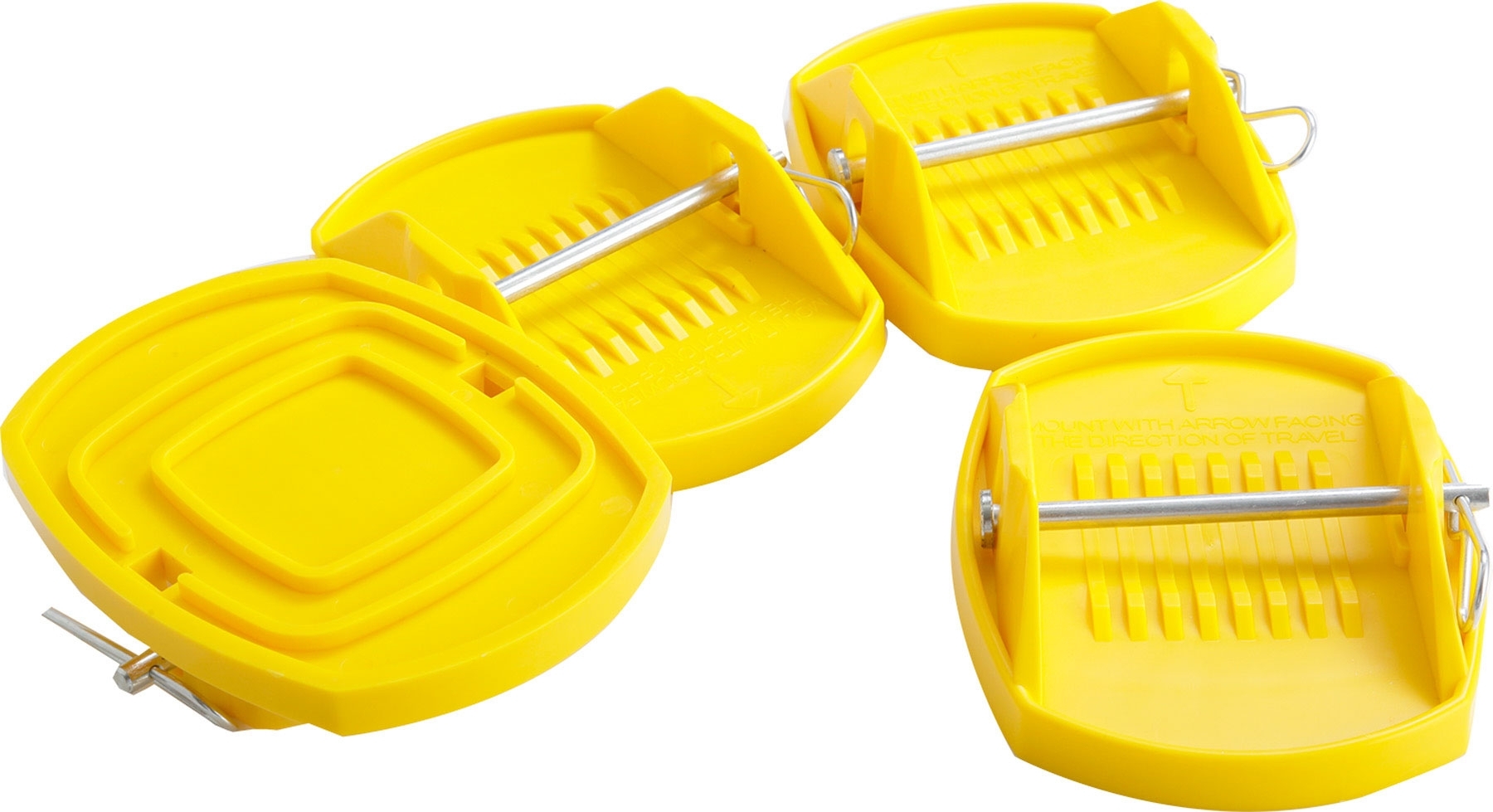 Brunner Carapad HD Stützplatten für Caravan 4er Pack gelb