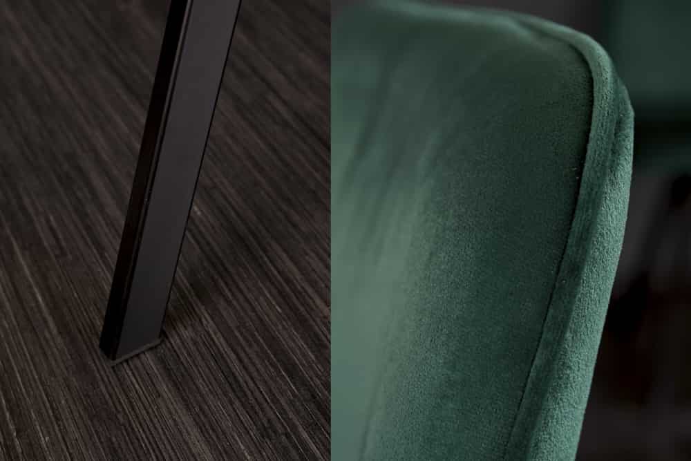 Retro Stuhl AMSTERDAM CHAIR smaragdgrün Samt Designklassiker