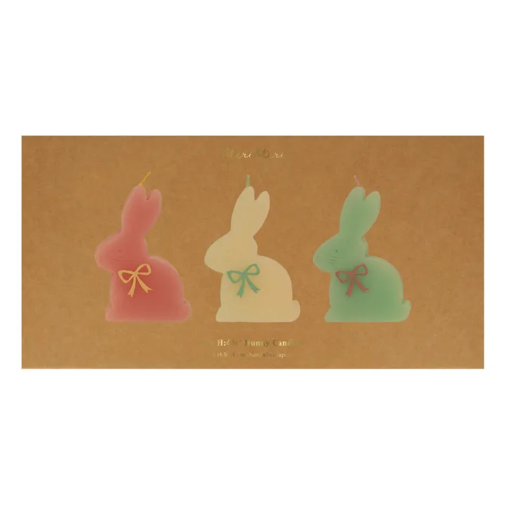 Meri Meri Bougies Lapin - Set de 3 | Pastel