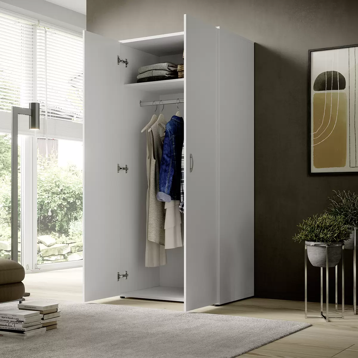 Kleiderschrank 2trg. Joe          Best Price weiss