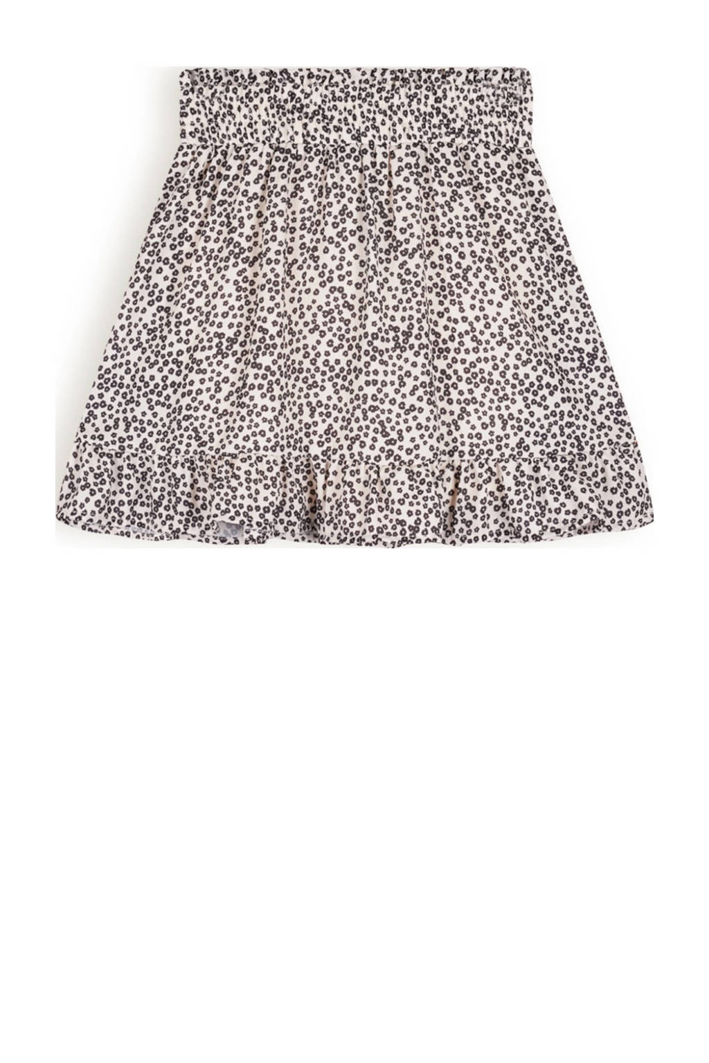 NoBell’ rok Ninez met all over print en volant ivoor/zwart