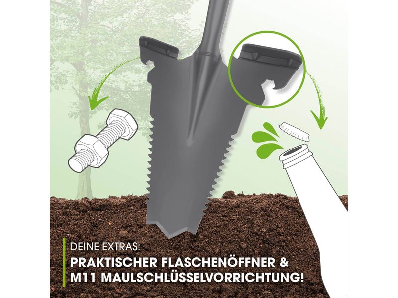 EASYmaxx EASYmaxx Spaten- & Wurzelsäge - 114 cm, Grau/Rot Wurzelspaten
