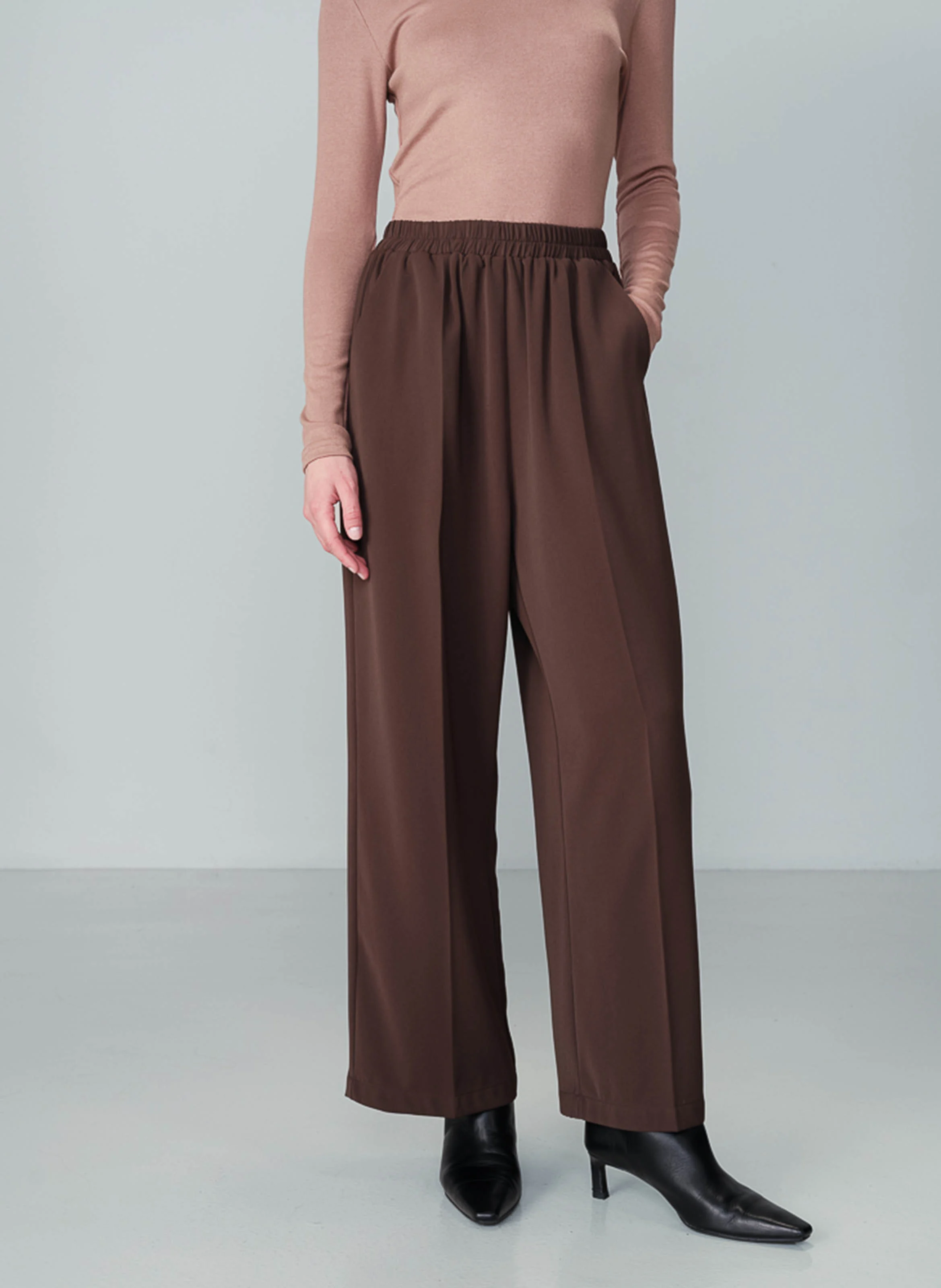 NOBLESSE - Pantalon large | Marron