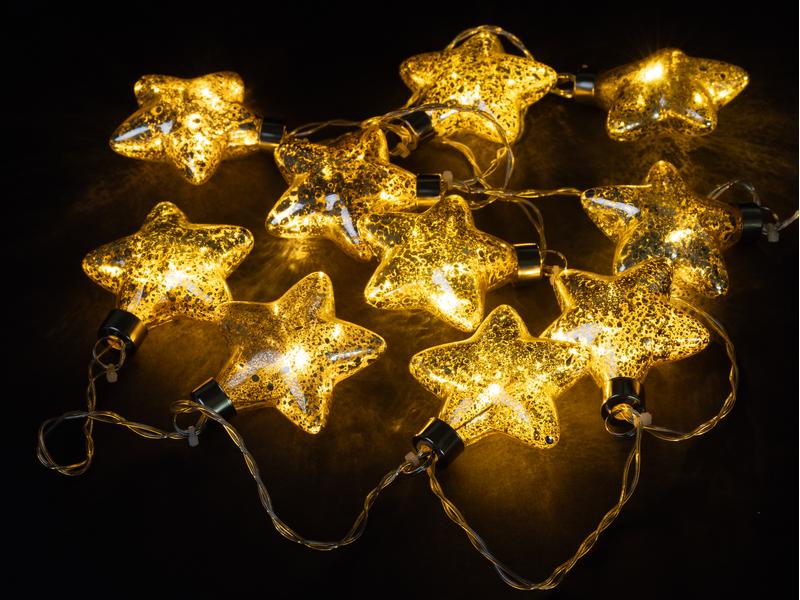 COCON LED-Lichterkette Glasstern, 180 cm Dekorative Weihnachtsbeleuchtung