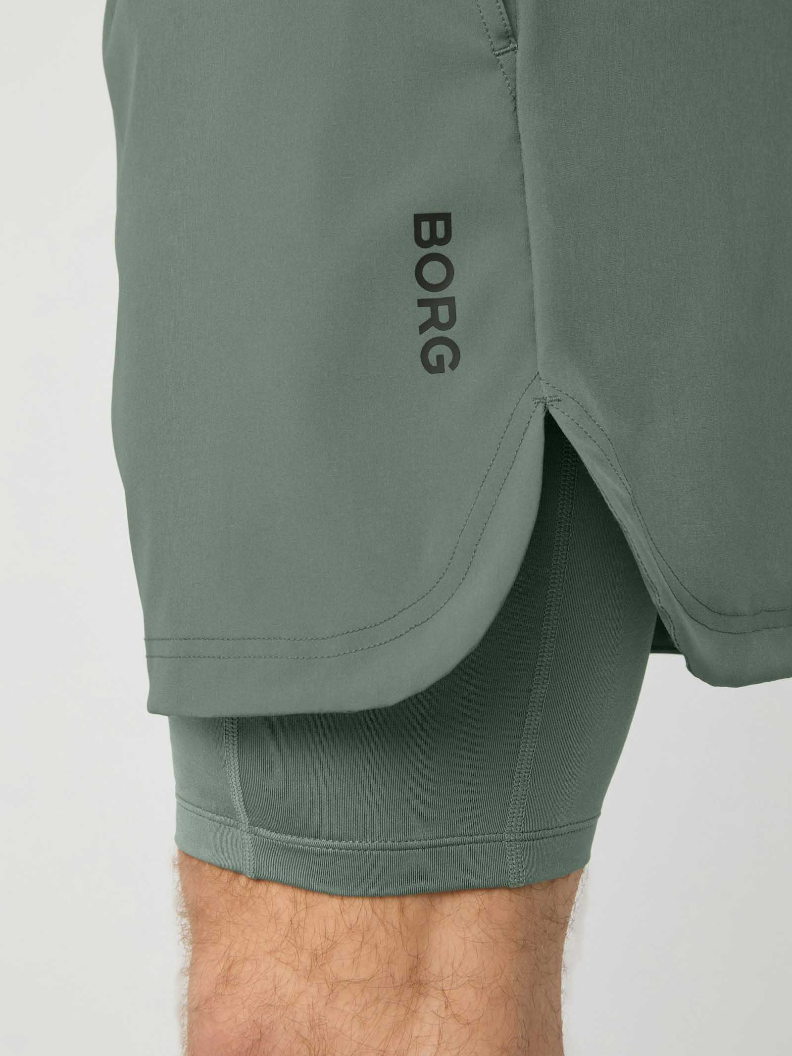 Borg 2in1 Shorts Herre GN081/Agave Green