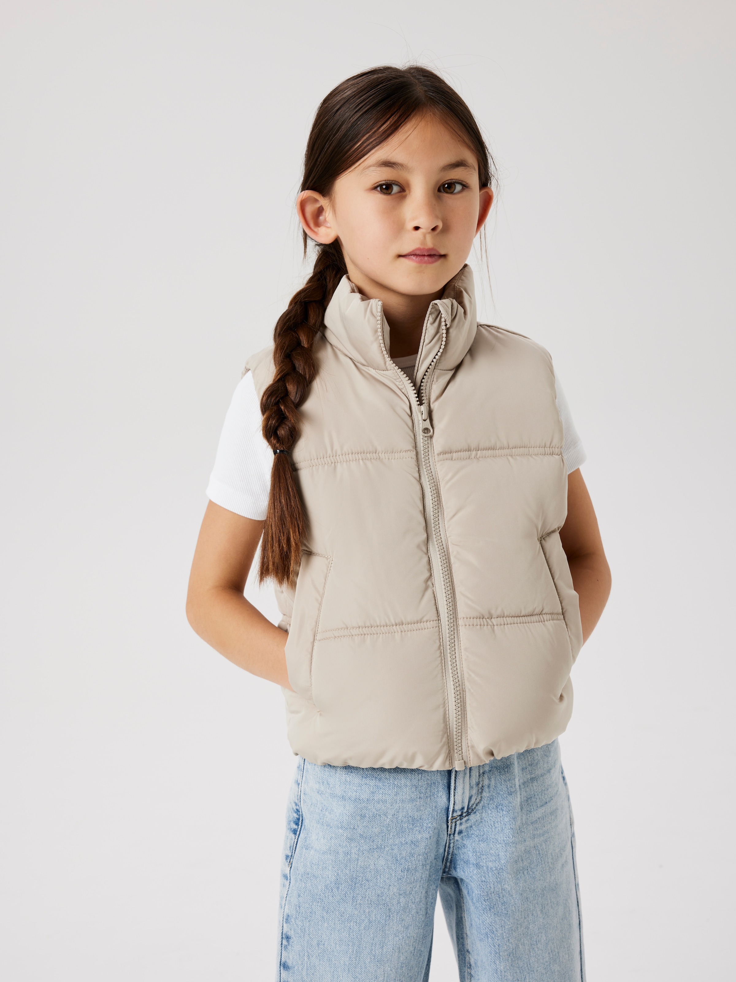 Name It Steppweste »NKFMAKET für Mädchen mit Stehkragen und leichter Füllung« regular fit, Steppware, unifarben, Stehkragen