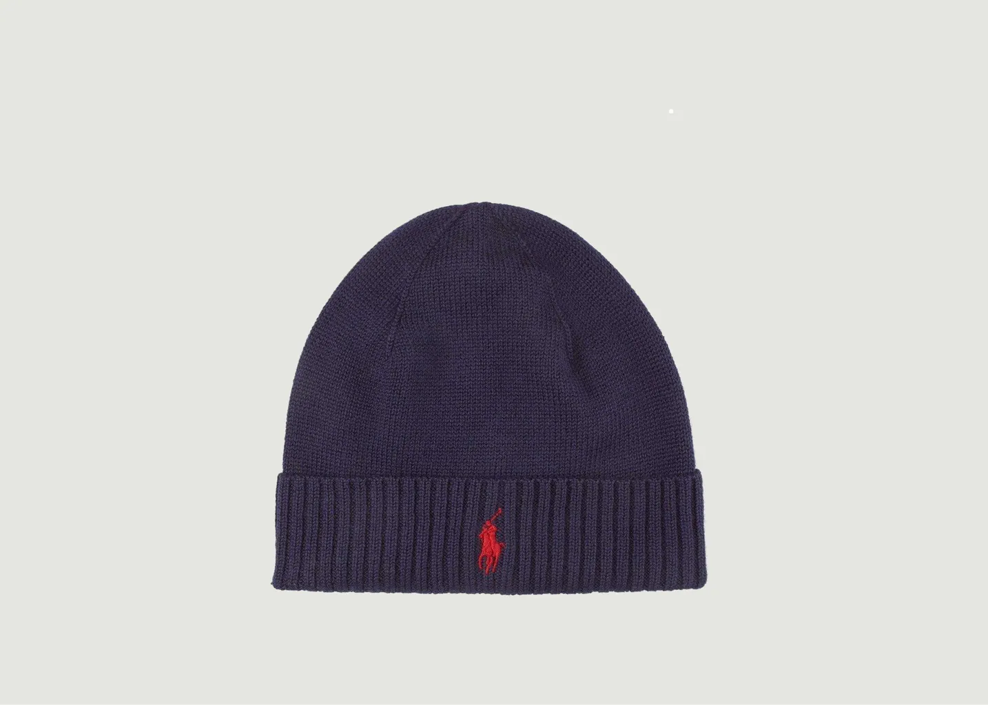 Bonnet siglé en laine mérinos Polo Ralph Lauren