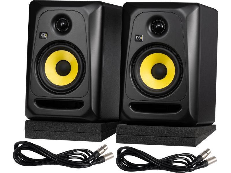 KRK Studiomonitore ROKIT 5 G3 Classic Pack Schwarz Professionelle Zwei-Wege-Studiomonitore