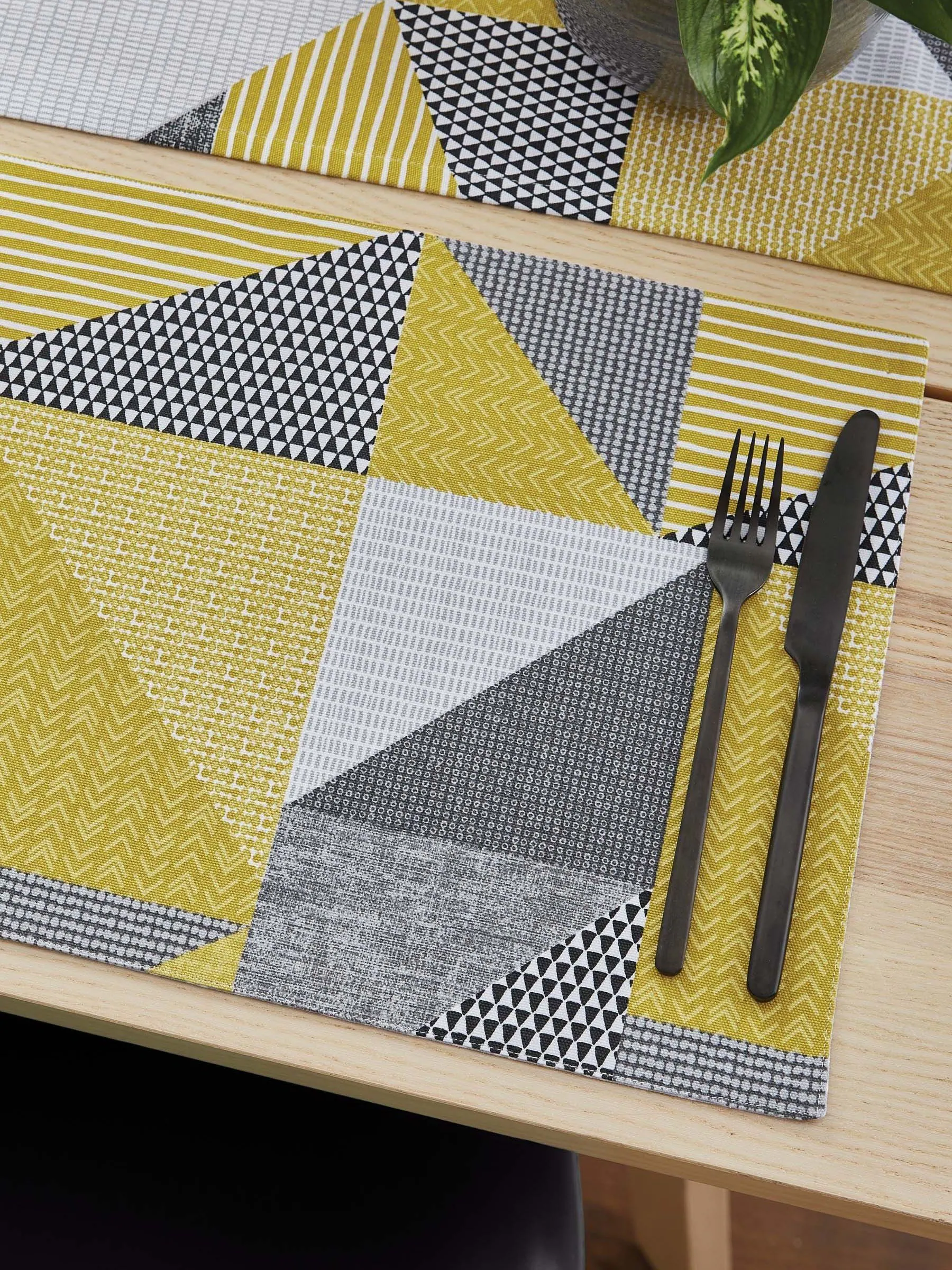Catherine Lansfield Larsson set van 2 afwasbare placemats van 100 katoen