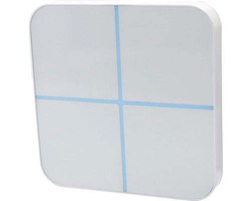 Aeotec Draadloze Wandschakelaar WallMote Quad met 4 knoppen voor het bedienen van apparaten en scènes, schuiffunctie AEOEZW130 - Compatibel met SMART HOME van hornbach
