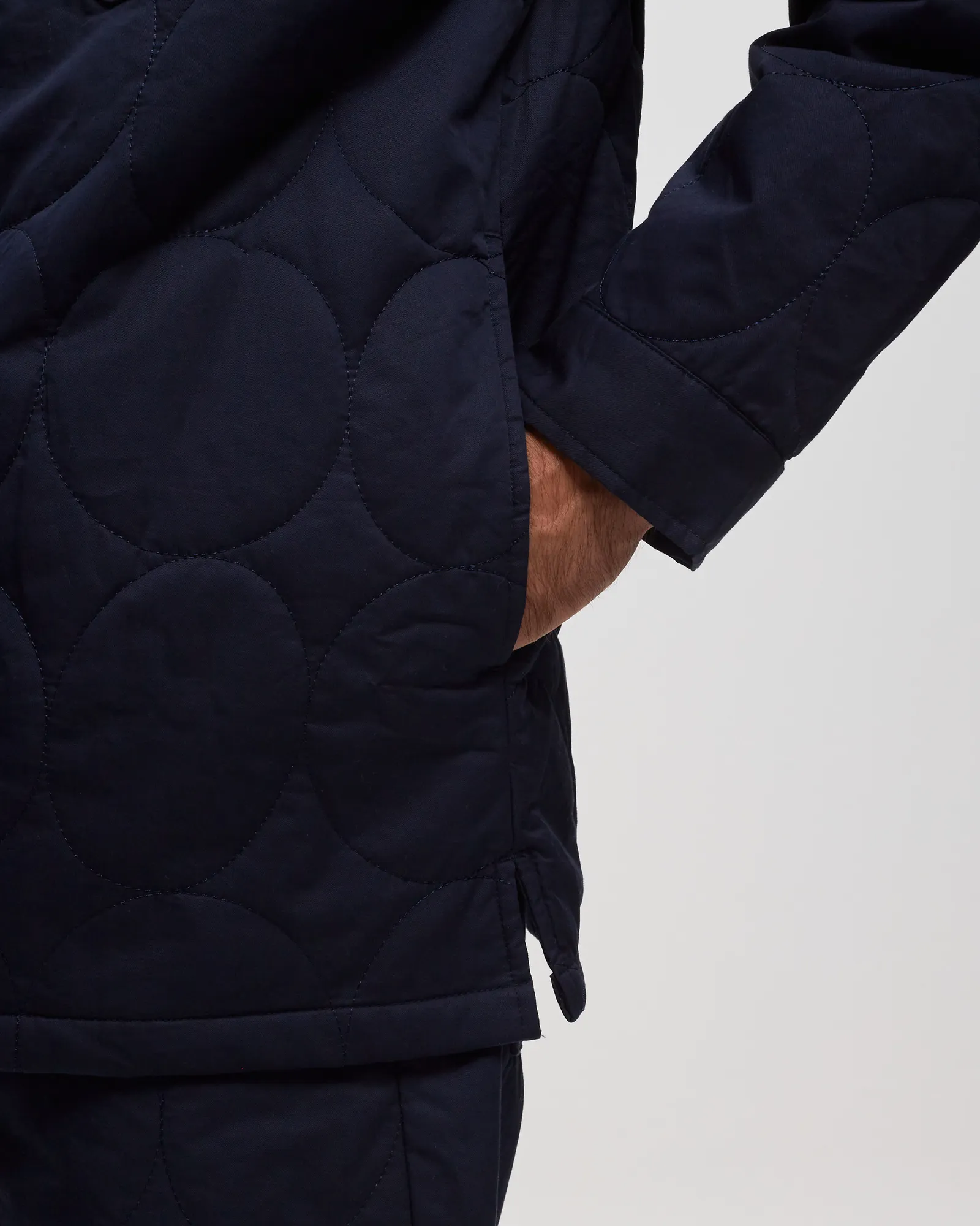 BSTN Brand Logo Pattern Quilted Overshirt
