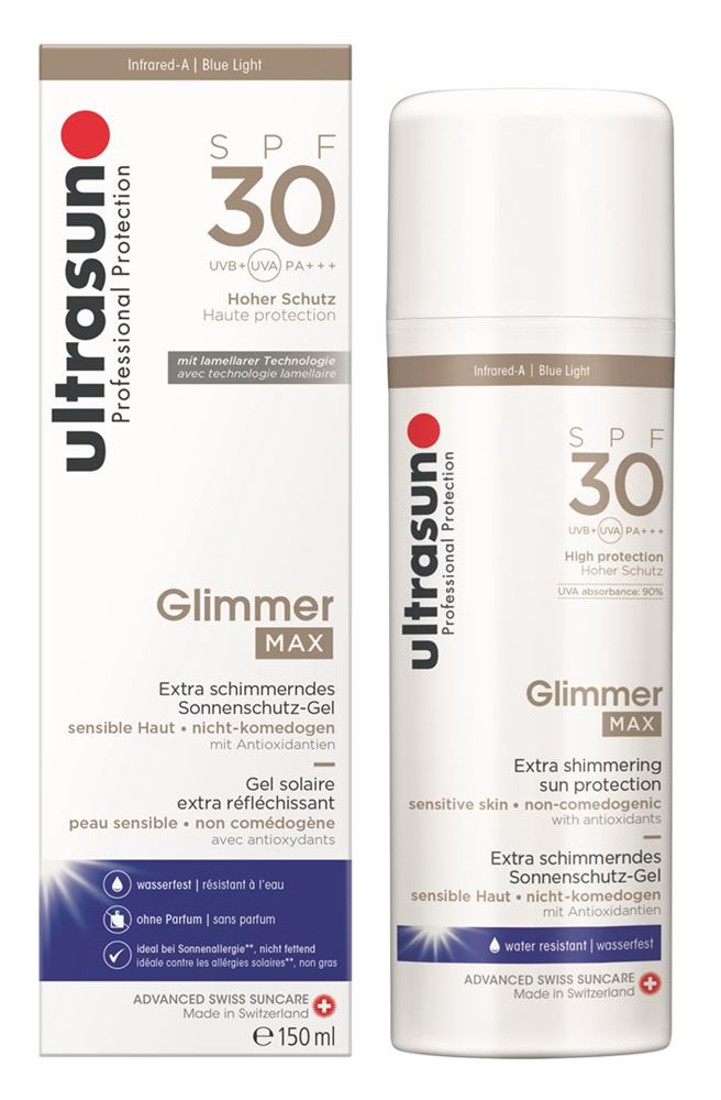 ULTRASUN Glimmer MAX<br>150 ml, Flasche, Gel, SPF30