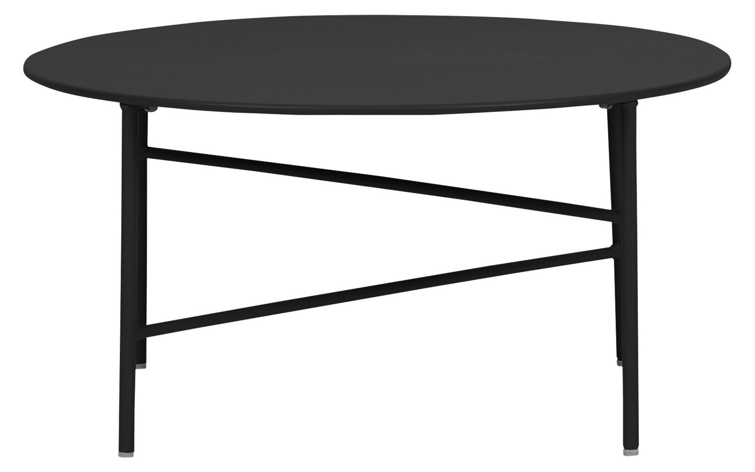 Penny tuintafel, Ø 70 cm, H 35 cm, zwart. 70 x 70 x 35 cm