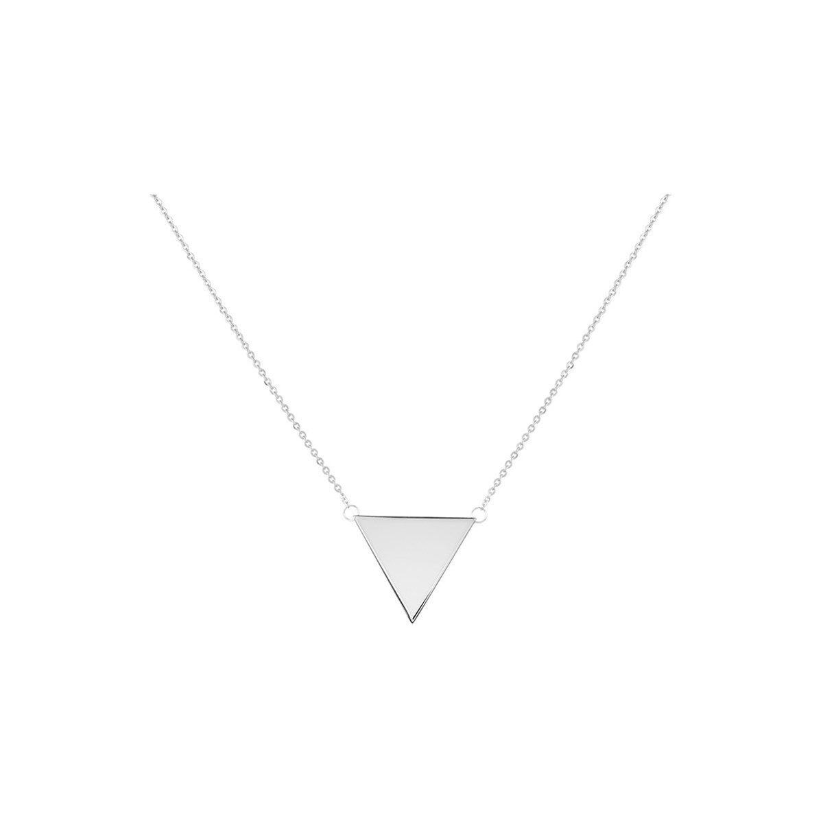 Collier mono-motif en Acier 316L - blanc brillant