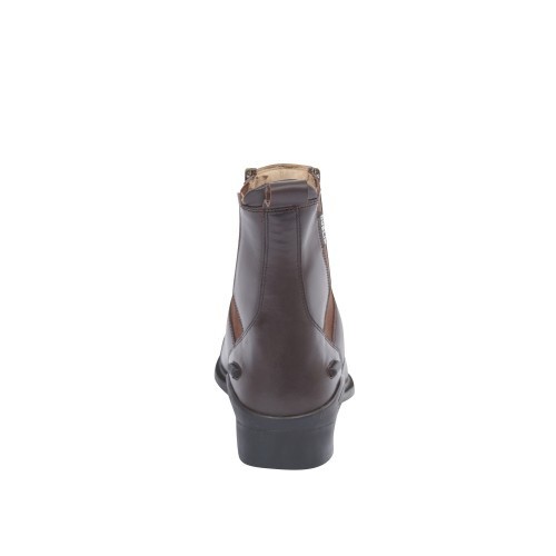 Botas de couro marrom com zíper duplo para adultos