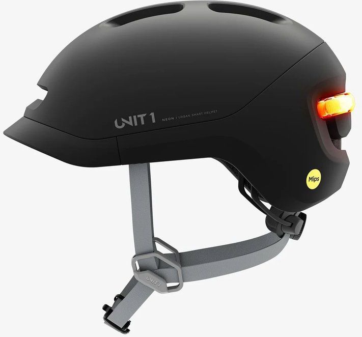 Unit 1 - Neon Smart helmet - Charcoal Black - Smart Fietshelm - Maat S