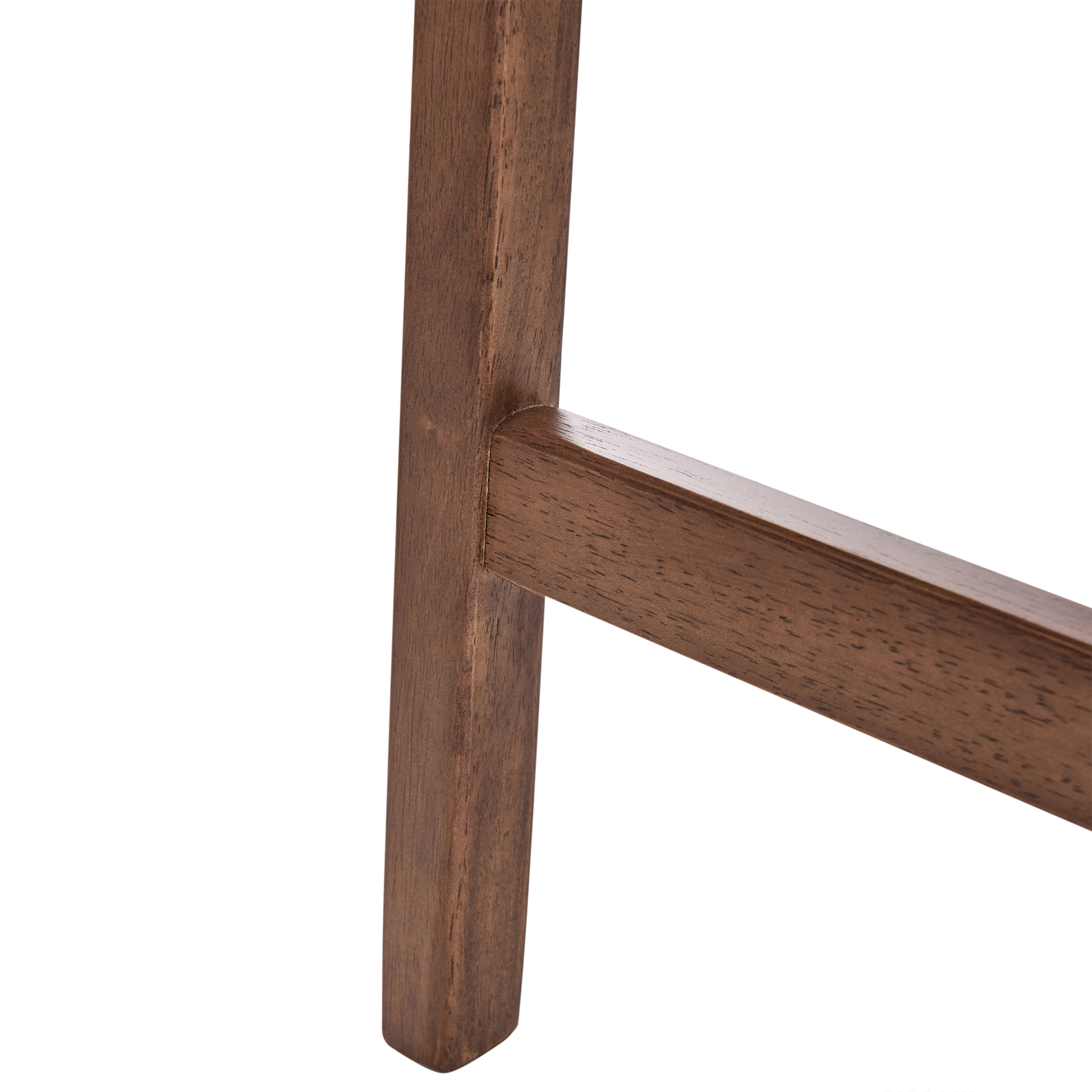 Beliani - DIXON - Barkruk set van 2 - Donkerhout|Beige - Rubberhout