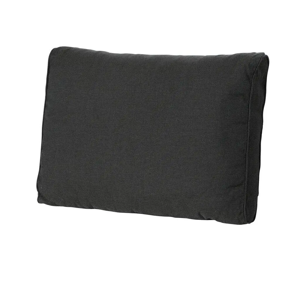 Madison - Lounge Rugkussen Rib black - Ca. 43x73 cm - Set van 2