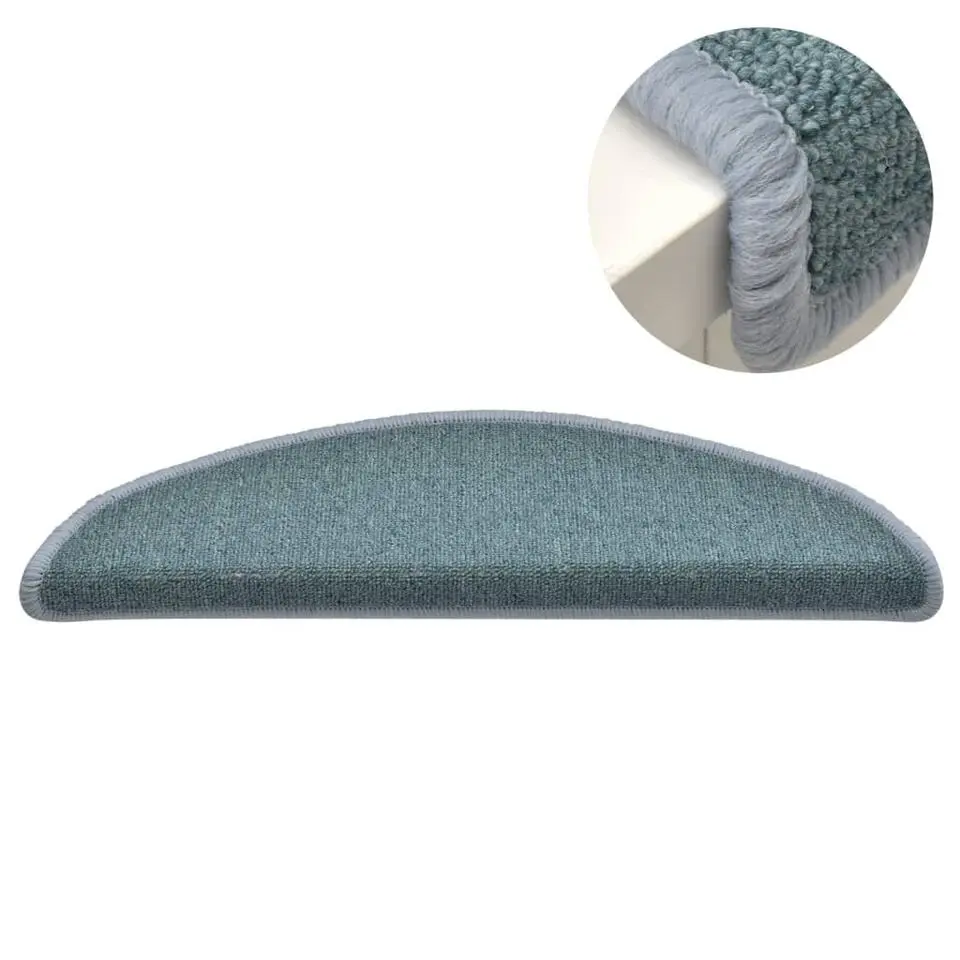 vidaXL - Tapijt Traptrede - Blauw - Polypropyleen
