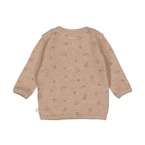 Feetje Overslagshirt - Fall Favorites - Rib Print - Maat 50 - Hazelnoot Melange