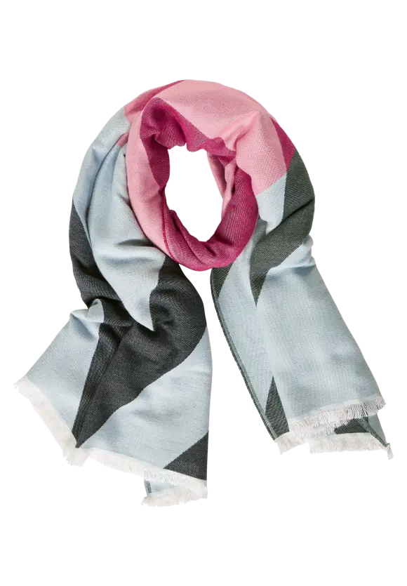 Longschal mit Ikat Print - multicolor