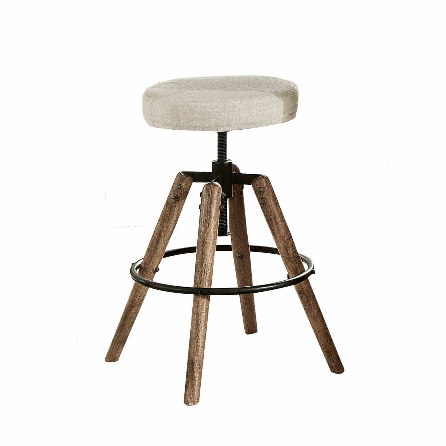 Hocker Twist weiß/braun