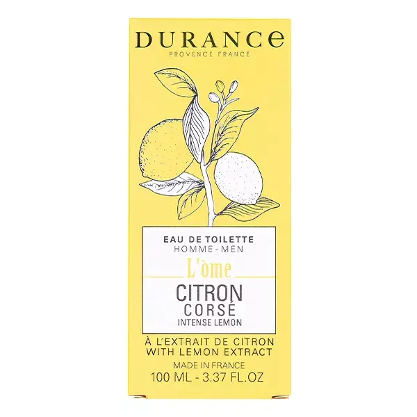 Durance Eau de Toilette Limão Intenso com Extrato de Limão 100 mL