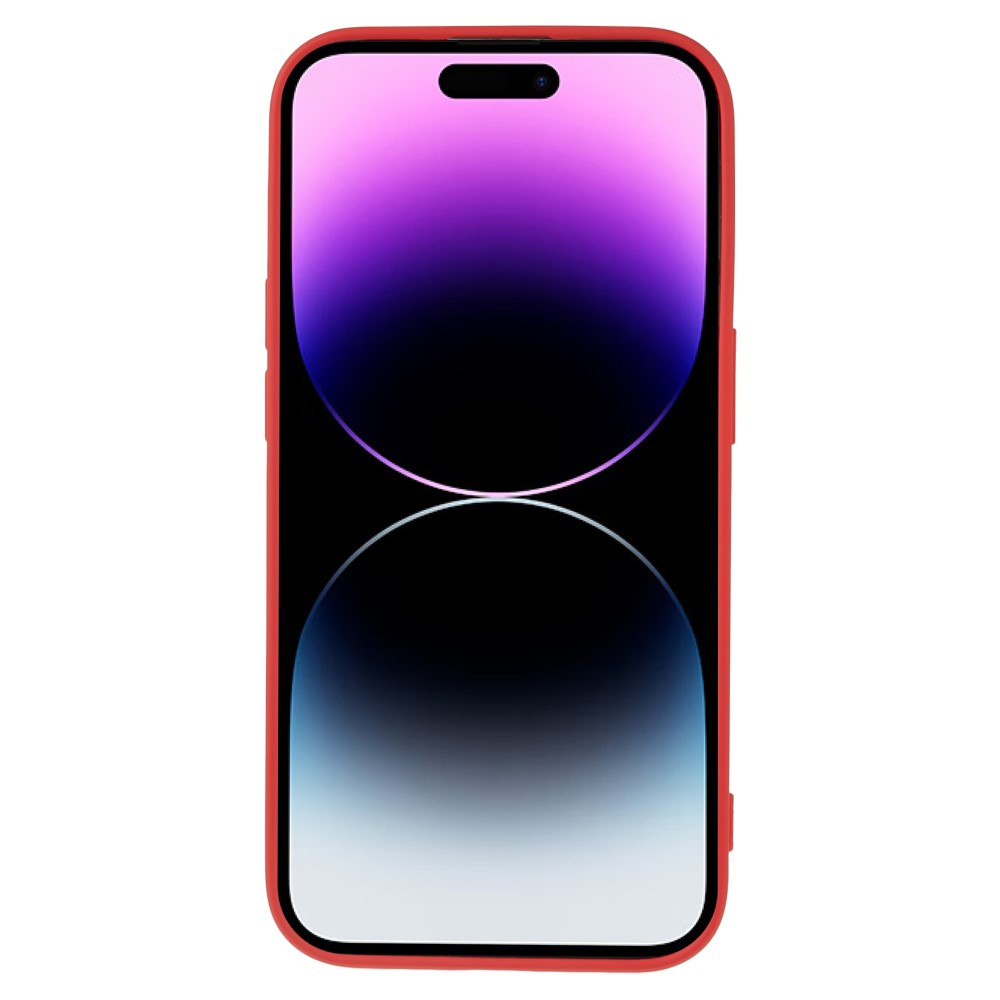 iPhone 15 Pro Max Gummi Case Hülle mit Kameraschutz - Rot (Matt)