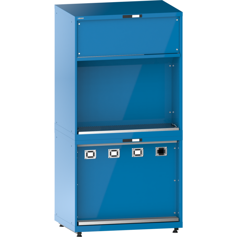 Tour d’alimentation en fluides Lista 54 x 36 E - 8 accès pour flexibles H 204,5/209  x L 102,3 x P 72,5 cm