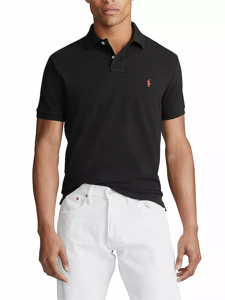 POLO RALPH LAUREN Poloshirt Custom Slim Fit  schwarz
