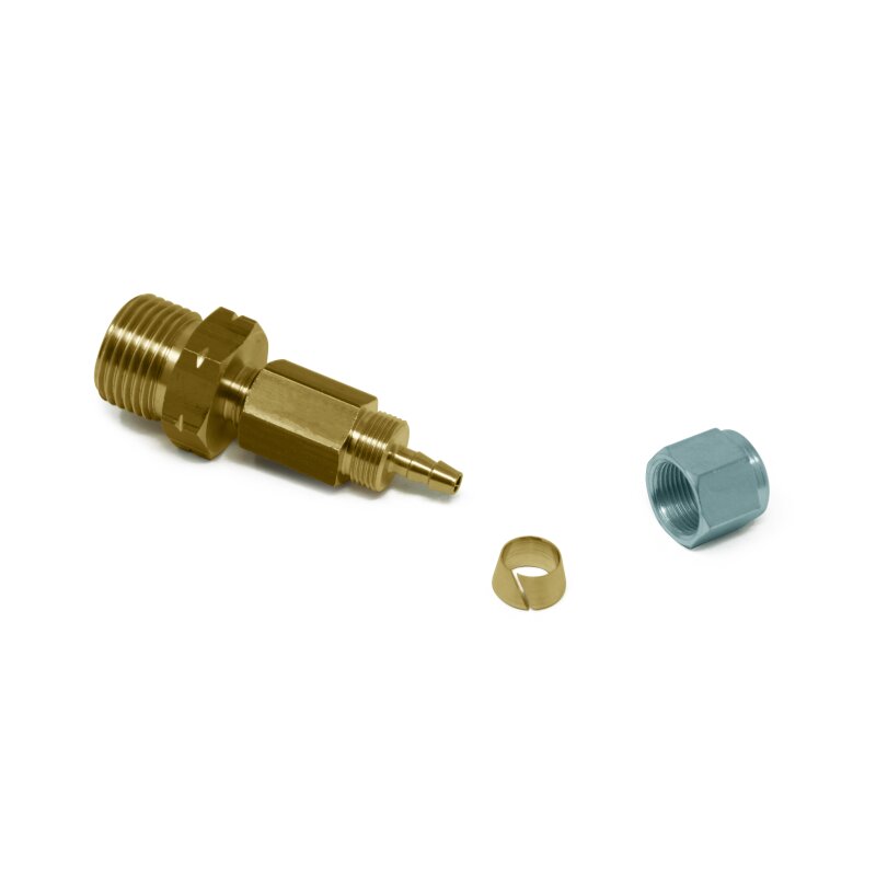 Adapterstück W21.8 x 1/14 LH / 6mm Flexleitung