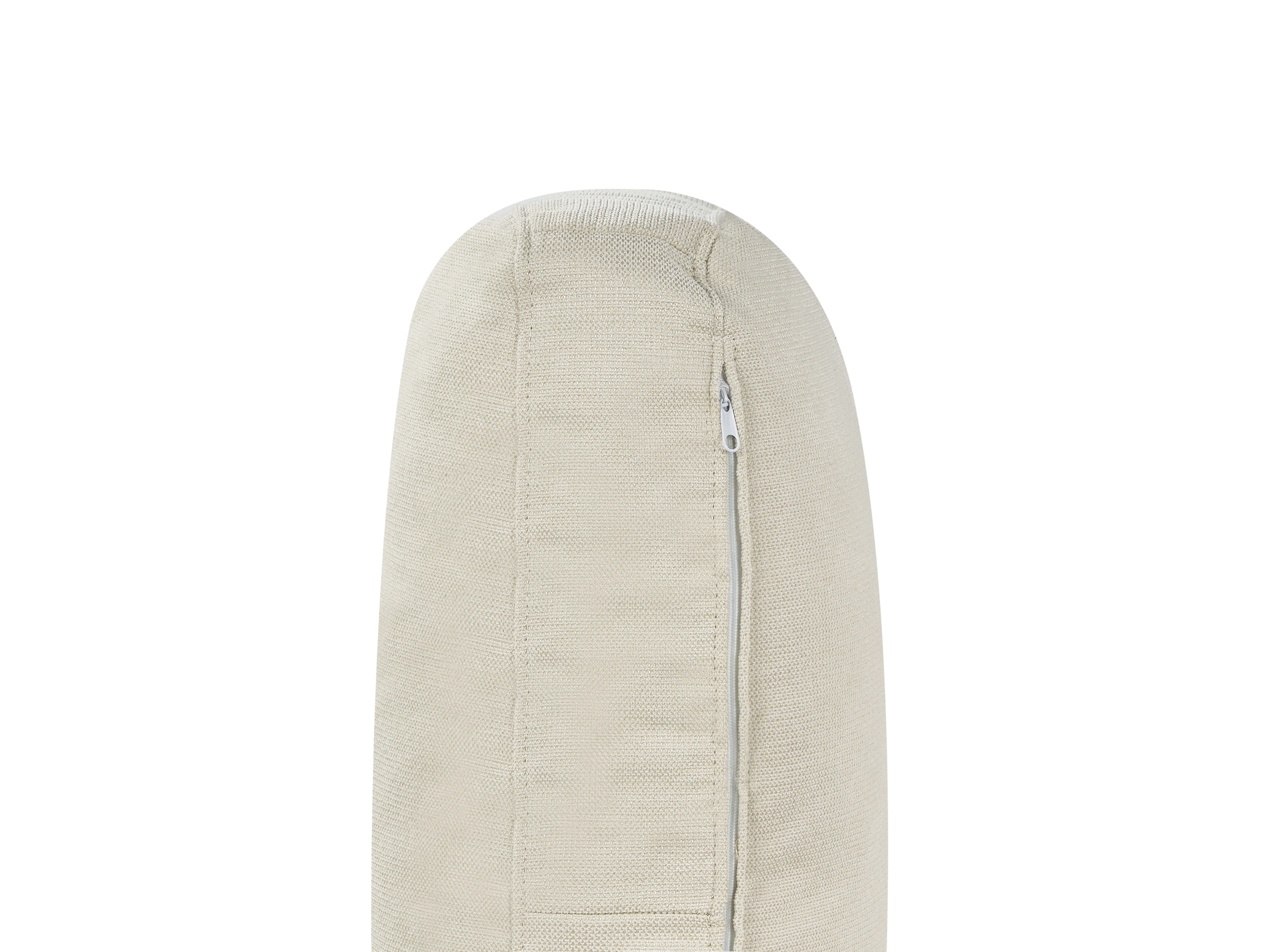 Hoekbank 5-zits OSLO Stof Beige met ottomaan rechtszijdig