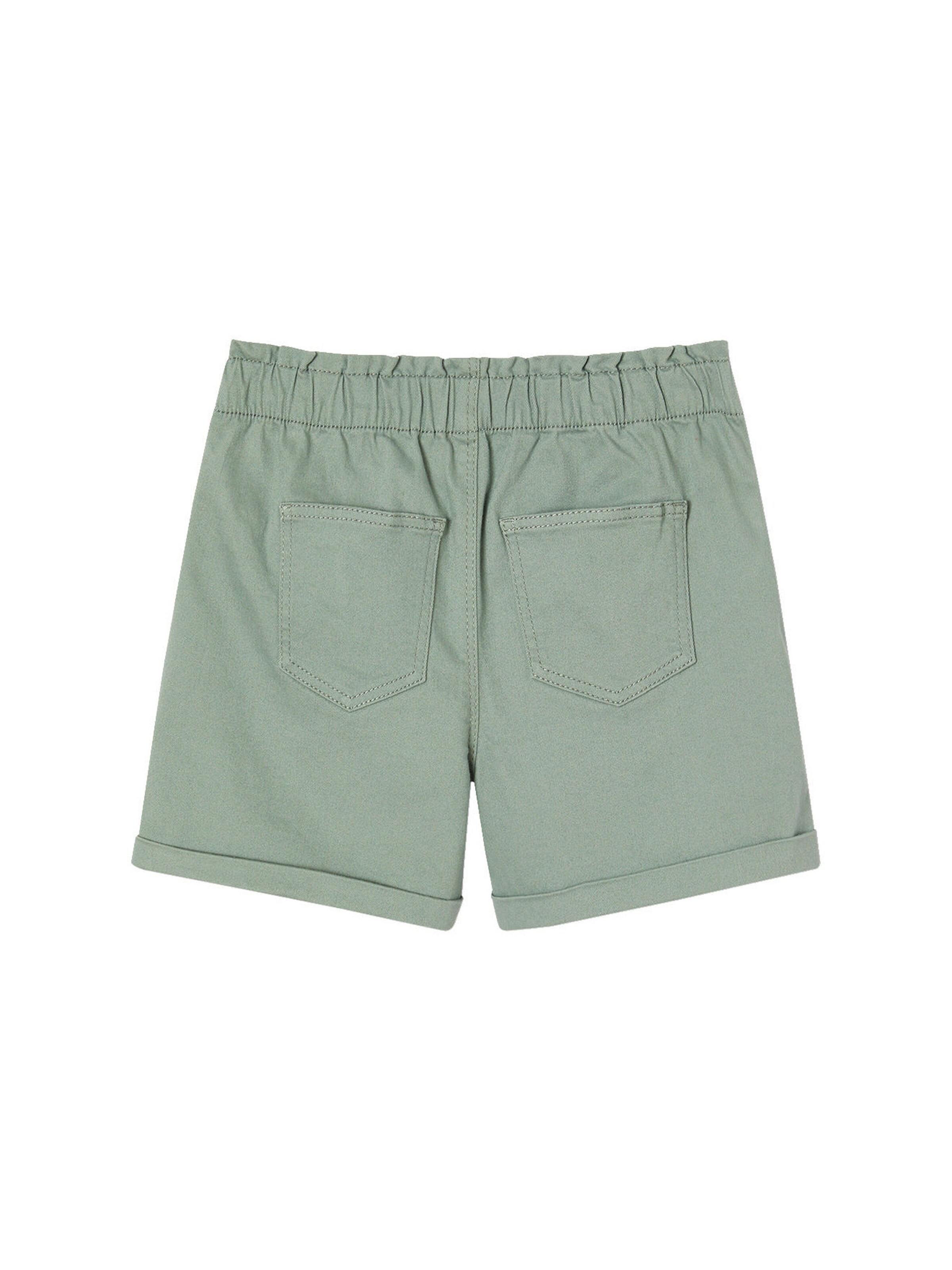 Vertbaudet Mädchen Shorts mit Dehnbund BASIC salbeigrün