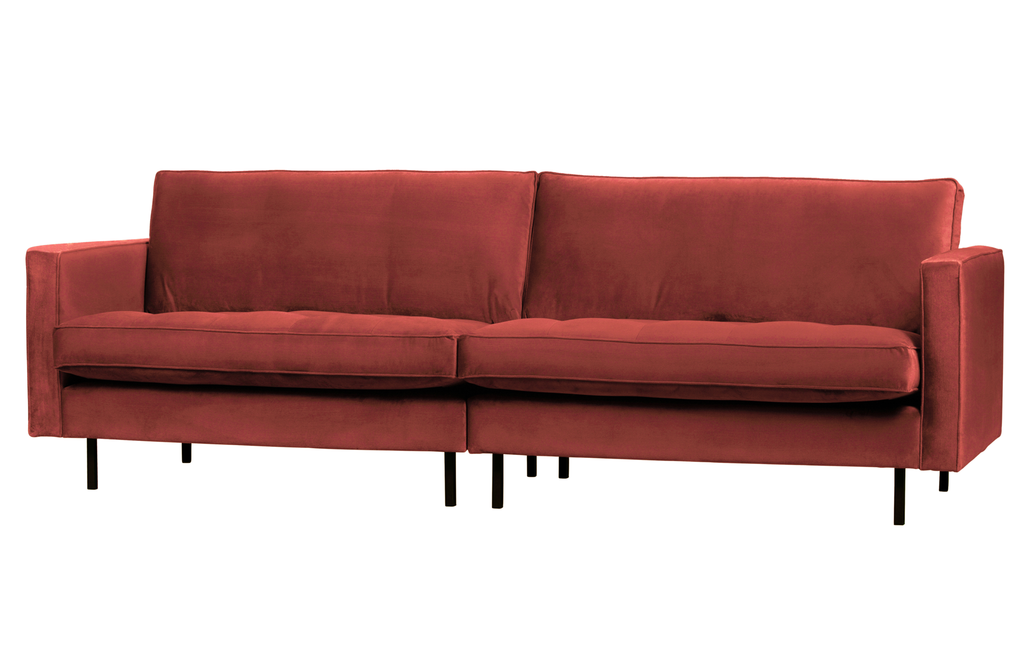 BePureHome 3-zitsbank Rodeo Classic velvet Rodeo Classic Bank 3-zits Velvet - Chestnut