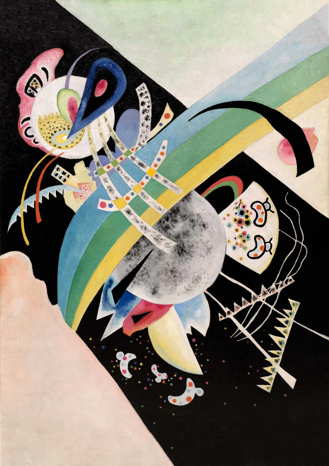 Kreise auf Schwarz von Wassily Kandinsky